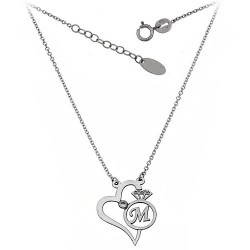 Λευκόχρυσο κολιέ "μονόγραμμα" Κ9