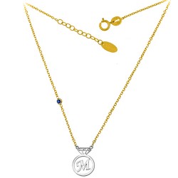 Χρυσό κολιέ "μονόγραμμα" Κ9
