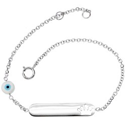 Λευκόχρυσο παιδικό βραχιόλι-ταυτότητα Κ9