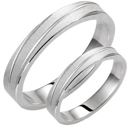 Σετ βέρες από λευκό χρυσό Κ14