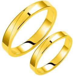 Σετ βέρες από κίτρινο χρυσό Κ14