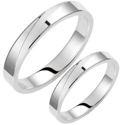 Σετ λευκόχρυσες βέρες Κ14