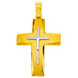 Χρυσός βαπτιστικός σταυρός Κ9