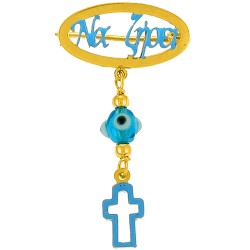 Χρυσή παραμάνα Κ9 με σμάλτο