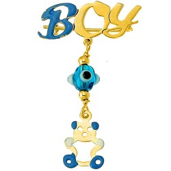 Χρυσή παραμάνα Κ9 με σμάλτο