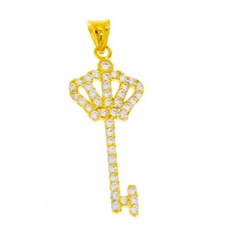 Χρυσό μενταγιόν Κ14 με ζιργκόν