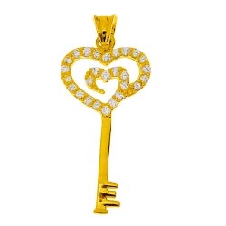 Χρυσό μενταγιόν Κ14 με ζιργκόν