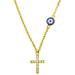 Ασημένιο επιχρυσωμένο κολιέ 925