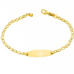 Χρυσό παιδικό βραχιόλι ταυτότητα Κ9