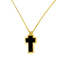 Χρυσό κολιέ Κ14 με σμάλτο