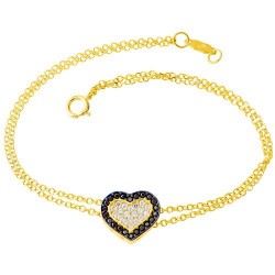 Χρυσό βραχιόλι Κ14 με ζιργκόν