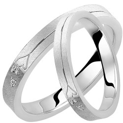 Βέρες από λευκό χρυσό 9 καρατίων