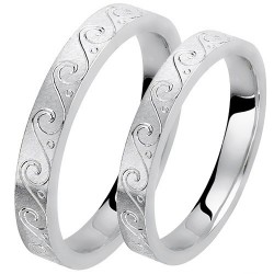 Βέρες από λευκό χρυσό 9 καρατίων