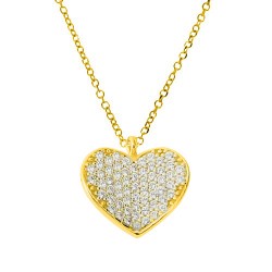 Χρυσό κολιέ Κ14 με ζιργκόν