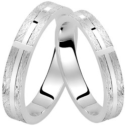 Σετ βέρες από λευκό χρυσό Κ14