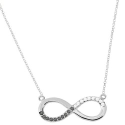 Λευκόχρυσο κολιέ απειρο Κ14 με ζιργκόν