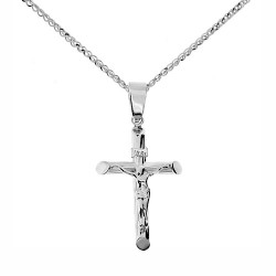 Λευκόχρυσος σταυρός Κ14 με ζιργκόν