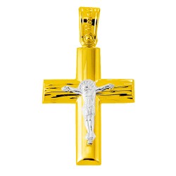 Χρυσός βαπτιστικός σταυρός Κ14