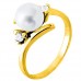 Χρυσό δαχτυλίδι με μαργαριτάρι Κ14