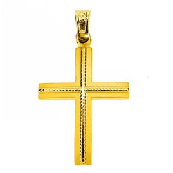 Χρυσός βαπτιστικός σταυρός Κ9