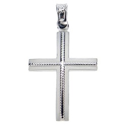 Λευκόχρυσος βαπτιστικός σταυρός Κ9