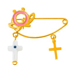 Χρυσή παραμάνα Κ9 με σμάλτο