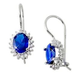 Λευκόχρυσα σκουλαρίκια Κ14 με ζιργκόν Λευκόχρυσα σκουλαρίκια Κ14 με ζιργκόν