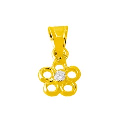 Χρυσό μενταγιόν Κ14 με ζιργκόν