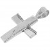 Λευκόχρυσος  βαπτιστικός σταυρός Κ14 με αλυσίδα
