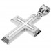Λευκόχρυσος  βαπτιστικός σταυρός Κ14 με αλυσίδα