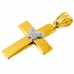 Χρυσός βαπτιστικός σταυρός 14 με αλυσίδα