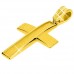Χρυσός σταυρός Κ9 με αλυσίδα