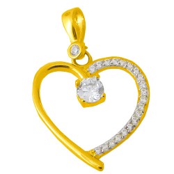 Χρυσό μενταγιόν Κ14 με ζιργκόν